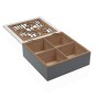 Caja para Infusiones Versa Madera MDF 20 x 7 x 20 cm Flores