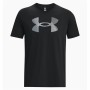 Camiseta de Manga Corta Hombre Under Armour Big Logo Fill Ss Negro