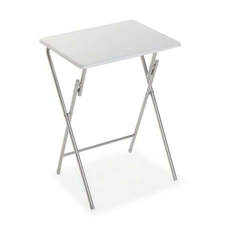 Table Piable Versa Blanc Métal Bois MDF (37,5 x 65,5 x 47,5 cm)