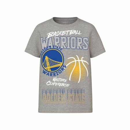 Camiseta de Manga Corta Infantil Name It mjyg Nba Box Ous Gris claro