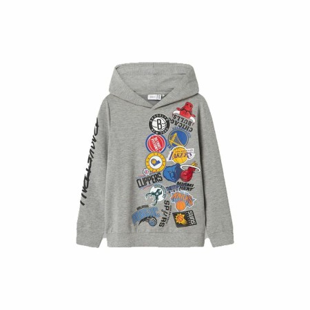 Sudadera con Capucha Niño Name It mjusty Nba Wh Unb Ous Gris