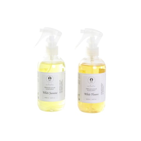 Spray Diffuseur DKD Home Decor Fleurs blancs (250 ml) (2 Unités)