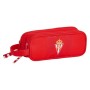 Trousse Fourre-Tout Double Real Sporting de Gijón Rouge 21 x 8 x 6 cm