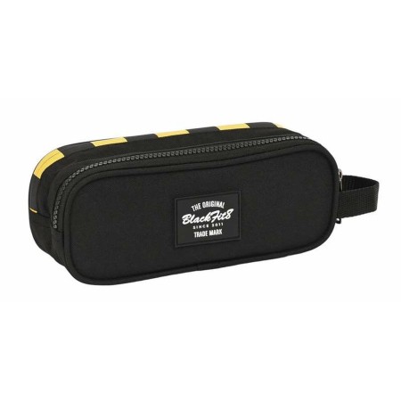 Trousse Fourre-Tout Double BlackFit8 Zone Noir 21 x 8 x 6 cm Recyclado