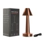 Lampe de bureau Home ESPRIT Cuivre Doré Argenté Métal (3 Unités)