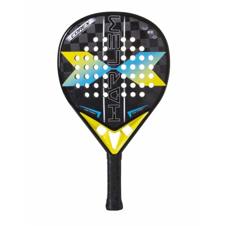 Pala de Pádel Harlem Padel Corex 18K Amarillo Azul Negro Gris