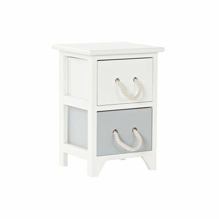 Caisson à Tiroirs DKD Home Decor Gris Bois Coton Blanc (27 x 25 x 40 cm)