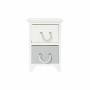 Caisson à Tiroirs DKD Home Decor Gris Bois Coton Blanc (27 x 25 x 40 cm)