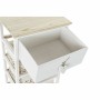 Caisson à Tiroirs DKD Home Decor Blanc Marron Clair osier Bois de paulownia (40 x 29 x 73 cm)