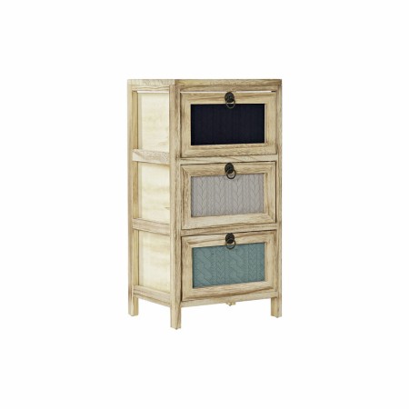 Caisson à Tiroirs DKD Home Decor Polyester Multicouleur Bois de paulownia Moderne (32 x 25 x 61,5 cm)