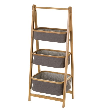 Etagère de salle de bains Gris Naturel 45 x 34 x 109 cm