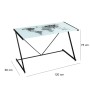 Table d'appoint COUNTRIES WORLD Blanc Noir mat 120 x 60 x 75 cm