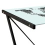 Table d'appoint COUNTRIES WORLD Blanc Noir mat 120 x 60 x 75 cm