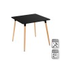 Table Noir Naturel 80 x 80 x 75 cm