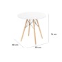 Table Blanc Naturel 80 x 80 x 74 cm