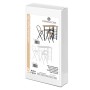Conjunto de Mesa con 2 Sillas Negro Natural 100 x 74 x 88 cm