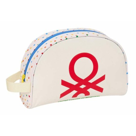 Trousse de Toilette Benetton Blanc Taupes 28 x 18 x 10 cm