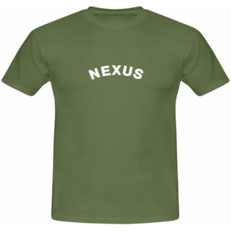 Camiseta de Manga Corta Hombre Nexus PALAU Blanco Marrón Verde