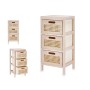 Cajonera GiftDecor Rattan Natural 27 x 58 x 25 cm 3 cajones