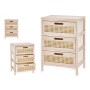 Caisson à Tiroirs GiftDecor Rattan Naturel 40 x 58 x 29 cm 3 tiroirs