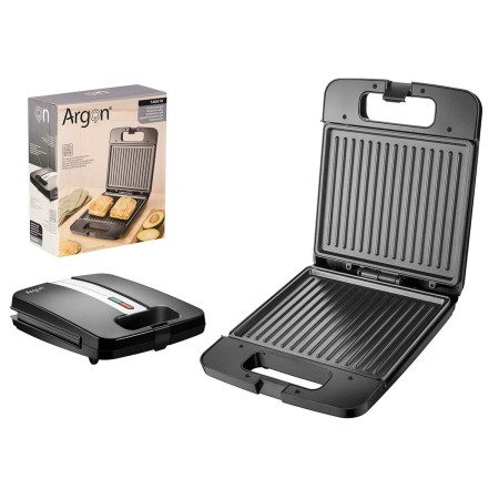 Sandwichera Grill Argon K-718-2 Negro Acero 1400 W