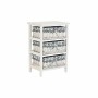 Caisson à Tiroirs DKD Home Decor Bleu Blanc osier Bois de paulownia (40 x 29 x 59 cm)