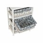 Caisson à Tiroirs DKD Home Decor Bleu Blanc osier Bois de paulownia (40 x 29 x 59 cm)