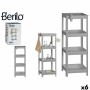 Etagère de salle de bains Berilo BA5080-4-GR Gris polypropylène 35,5 x 100 x 23 cm 6 Unités