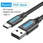 Cable USB Vention Gris 3 m