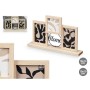 Marco de Fotos GiftDecor 411106 Negro Natural Metal Madera MDF (6 Unidades)