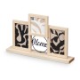 Marco de Fotos GiftDecor 411106 Negro Natural Metal Madera MDF (6 Unidades)