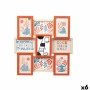 Marco de Fotos GiftDecor 411408B Multicolor Metal Madera MDF (6 Unidades)