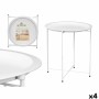 Table d'Appoint Pliable GiftDecor WR4405.1 Blanc 46,8 x 50,2 x 46,8 cm (4 Unités)