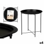 Table d'Appoint Pliable GiftDecor WR4405 Noir 46,8 x 50,2 x 46,8 cm (4 Unités)