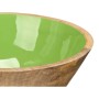 Bol GiftDecor MALI-701 G Vert Émail Bois de manguier 24,3 x 10,5 x 24,3 cm (6 Unités)