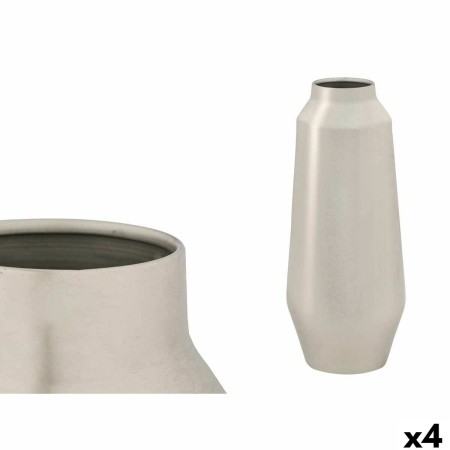 Vase GiftDecor 10216-SS Argenté Fer 18 x 40 x 18 cm (4 Unités)