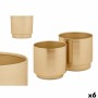 Set de Macetas GiftDecor 40055-G Dorado Hierro 18 x 16,5 x 18 cm 16 x 15,5 x 16 cm (6 Unidades)