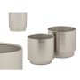 Set de pots GiftDecor 40055-S Argenté Fer 18 x 16,5 x 18 cm 16 x 15,5 x 16 cm (6 Unités)