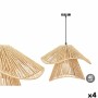 Suspension GiftDecor 24B513 Noir Naturel Métal Papier 40 W 41 x 30 x 41 cm (4 Unités)