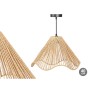 Lámpara de Techo GiftDecor 23B545C Negro Natural Metal Papel 40 W 40 x 25 x 40 cm (4 Unidades)