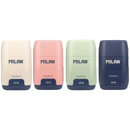 Set de Goma de Borrar y Sacapuntas Milan 1918 Multicolor
