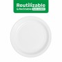 Set de platos reutilizables Maxi Products Blanco Plástico 100 Piezas