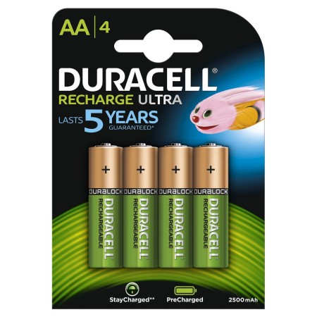 Piles Rechargeables DURACELL 2500 mAh 1,2 V (4 Unités)