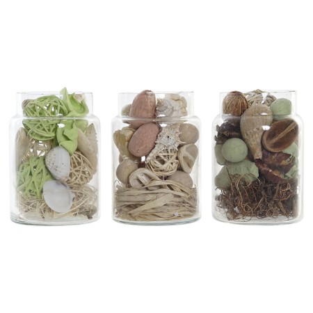 Vase DKD Home Decor Coquillages Verre (8,5 x 8,5 x 13 cm) (3 Unités)