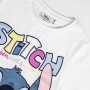 T shirt à manches courtes Enfant Stitch Blanc