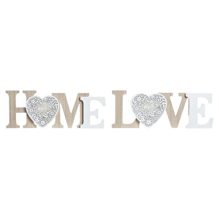 Décoration lumineuse DKD Home Decor Love Home Bois MDF (42,5 x 4 x 15 cm) (2 Unités)