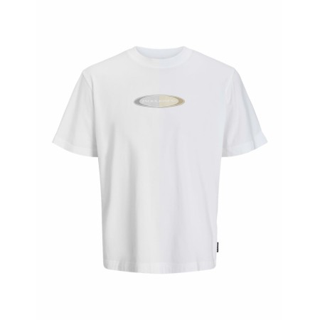 Camiseta de Manga Corta Hombre Jack & Jones JCOPACER BRANDING PRINT 12273880 Blanco