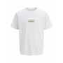 T-shirt à manches courtes homme Jack & Jones JORSPLIT FAKESTITCH BRANDING Blanc