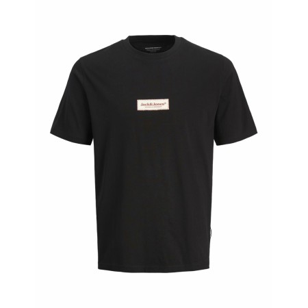 Camiseta de Manga Corta Hombre Jack & Jones JORSPLIT FAKESTITCH BRANDING 12273182 Negro