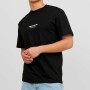 Camiseta de Manga Corta Hombre Jack & Jones JORVESTERBRO TEE SS 12240121 Negro